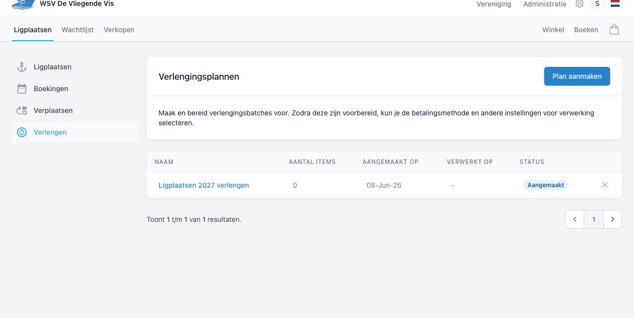 Verlengingsplan voor WSV De Vliegende Vis
